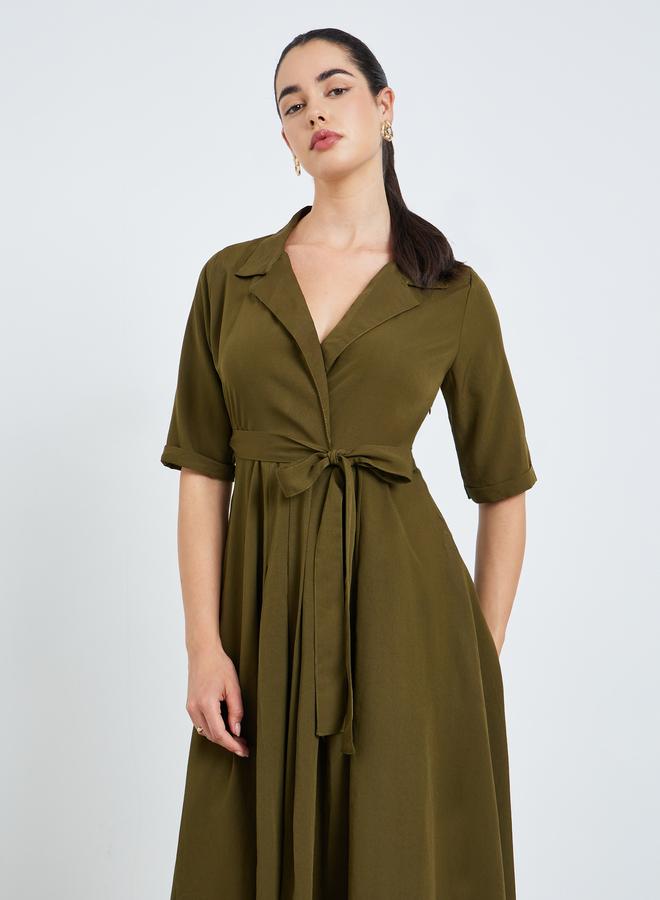 ستايلي فستان بليزر ميدي سادة - Image 2